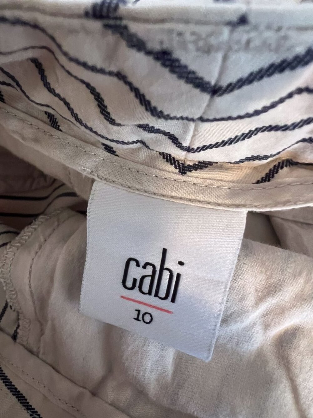 Cabi Tick-Tock Striped Crop Pant #5316 - 10 - Picture 8 of 14
